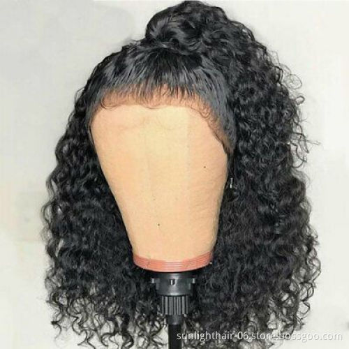 Wholesale Brazilian Human Hair Extension Vendor Wig Deep Curly Wave Closure Hd Frontal Wig Human Hair Lace Front For Black Women